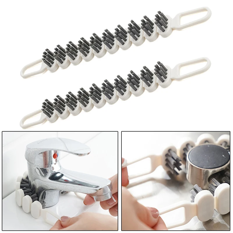 Faucet Cleaning Brush Kitchen Oil Stain Remove Brush Bendable Gap Clean Tool Kitchen Bathroom Bathtub Tube Sink Clean Brush