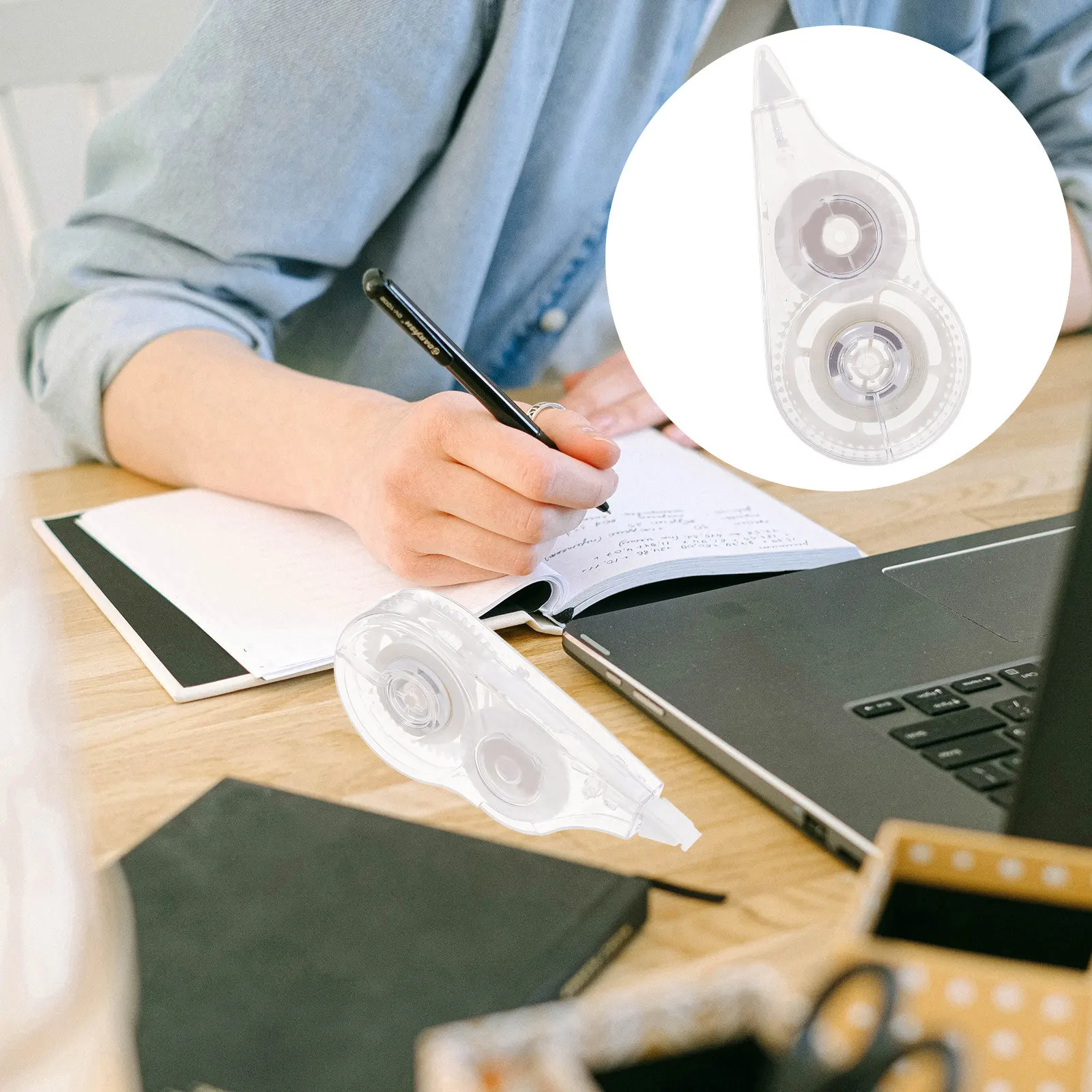 12Pcs Comfortable Grip Correction Tape White Adhesive Correction Tapes for Written Printed Documents Portable Writing Tapes