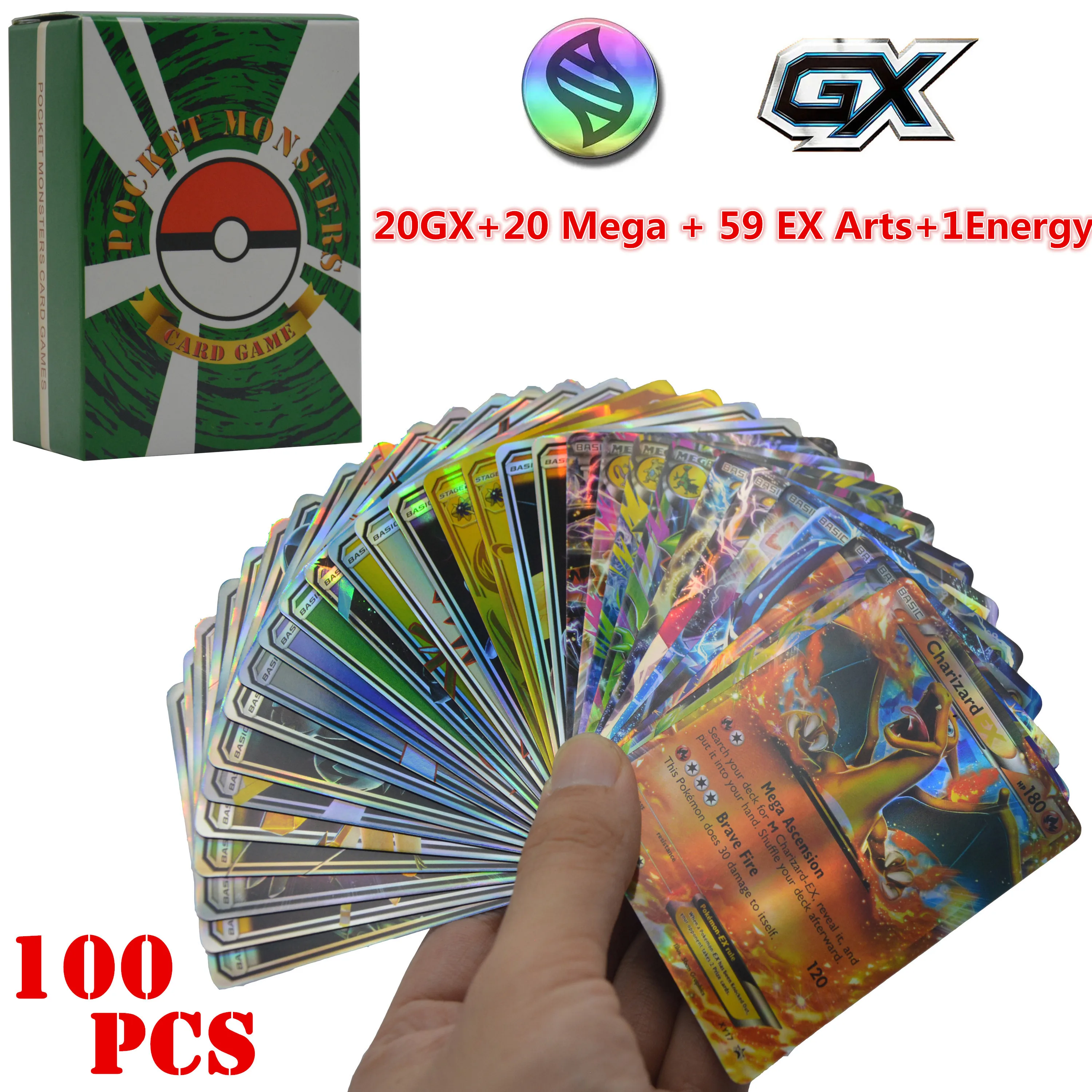 English Language Version Pokemon Cards 60-300Pcs Pokemon Cartas Vstar V GX EX Children Battle Game Tag Team Shining Vmax TOMY