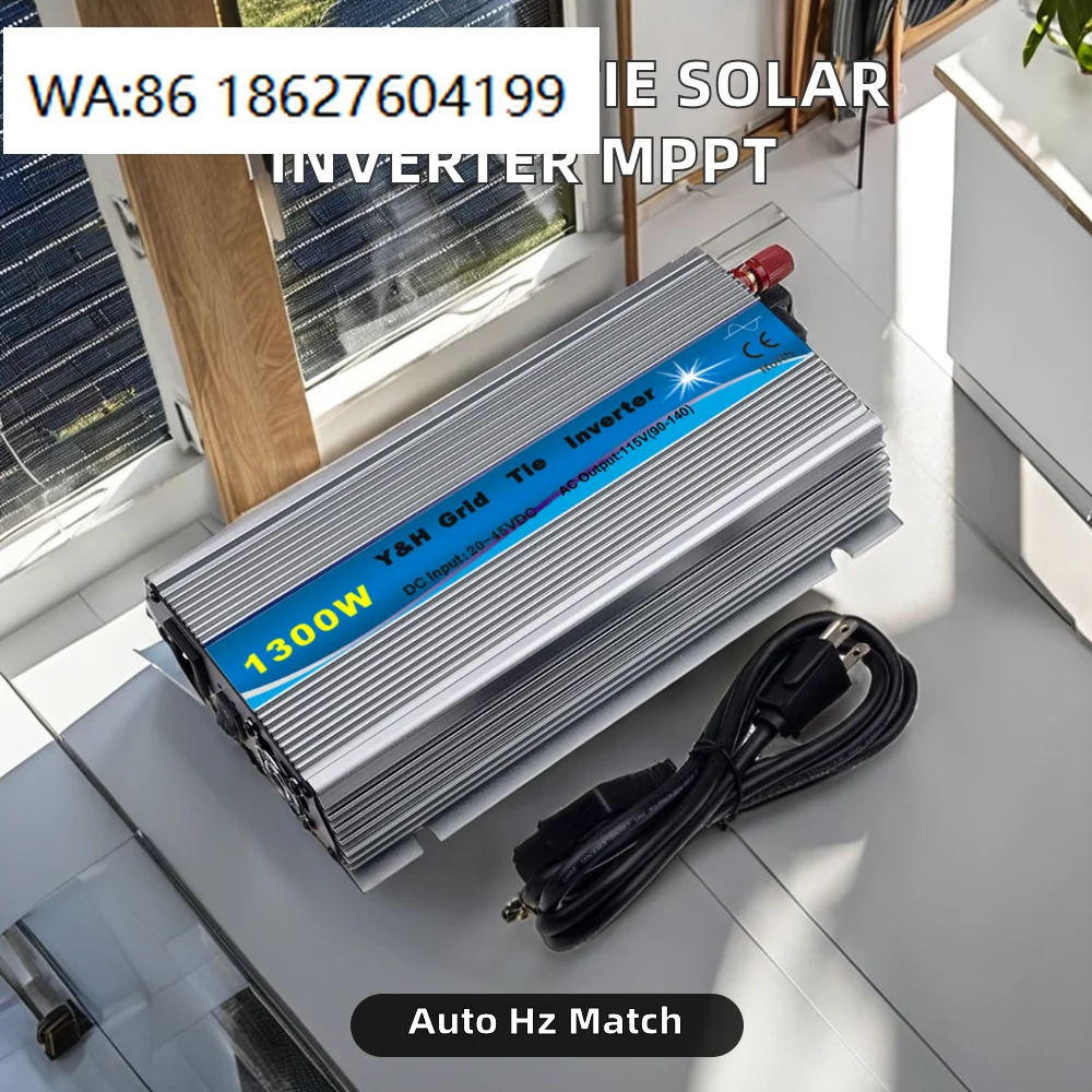 Pure Sine Wave Solar Micro Inverter 1300W On Grid DC30-45V AC120V/220V 36V Panel PV Equipment