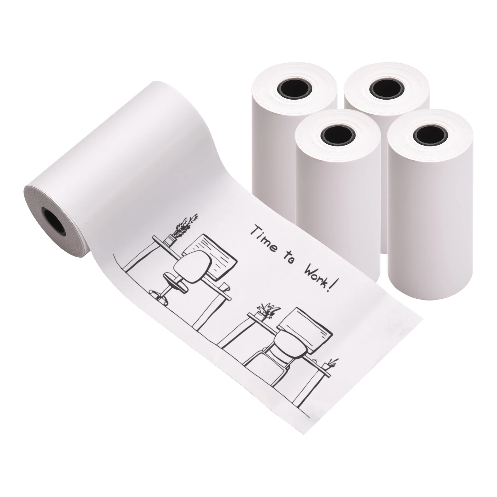 5/10 rollen 57x30mm selbst klebendes direktes Thermopapier bedruckbares Aufkleber papier bpa-frei wasserdicht öl beständig klebrige Papierrolle – Detail 19