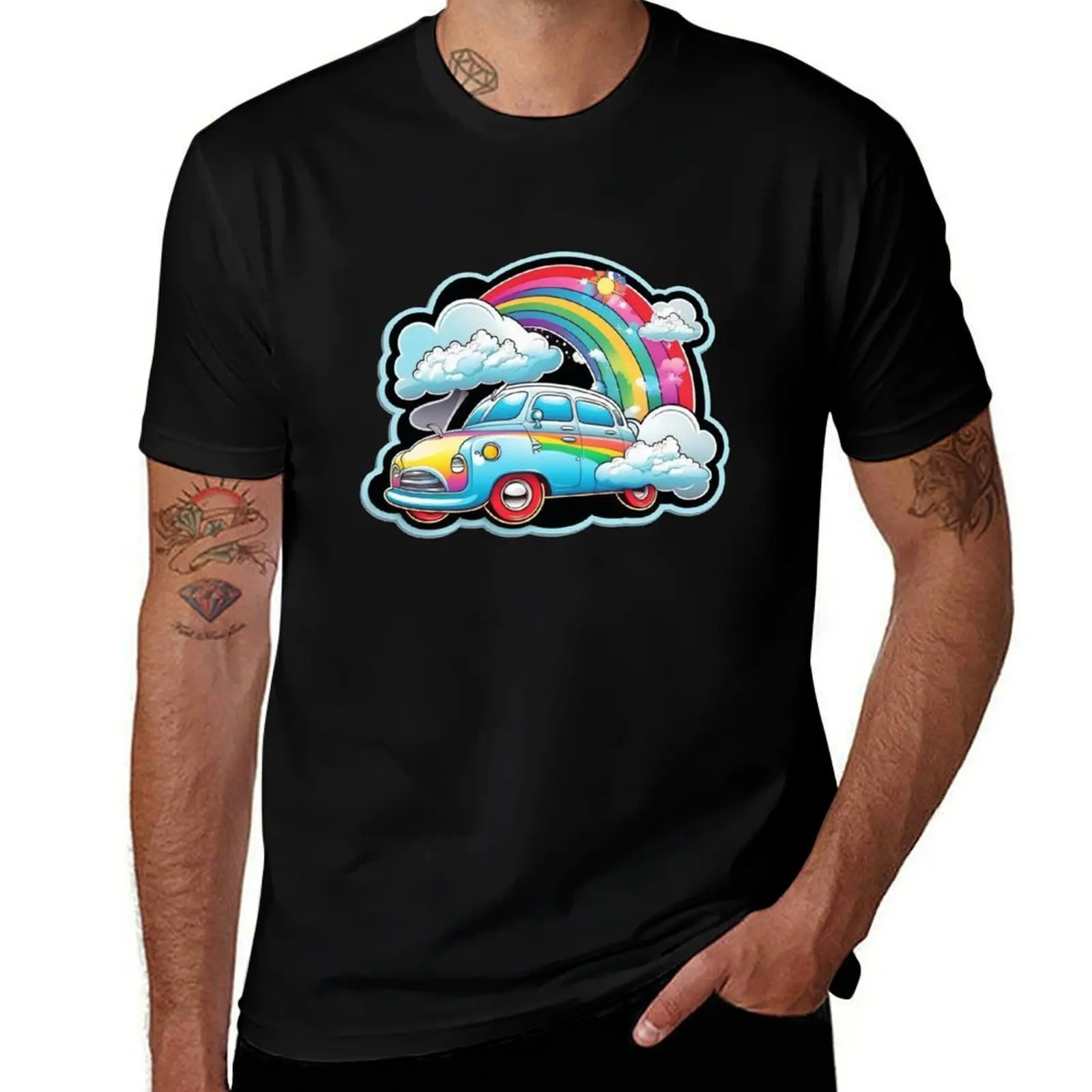 

Blue Car Rainbow Cloud T-Shirt tshirts personalised vintage topping affliction shirts plain black t shirts men