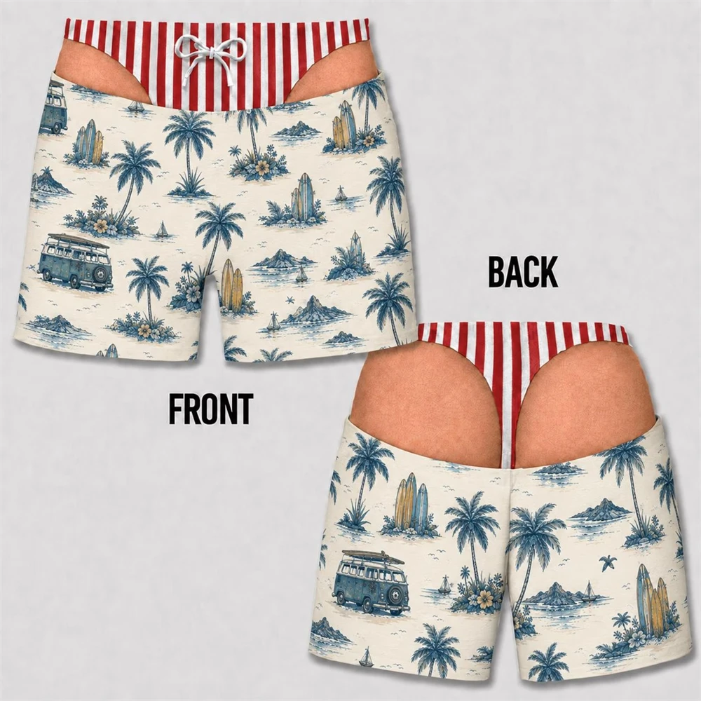 Sommer-Badeanzug für Herren: Lustig und kreativ, mit 3D-Hawaii-Motiv, schnelltrocknend, ideal für den Strand. – Detail 5