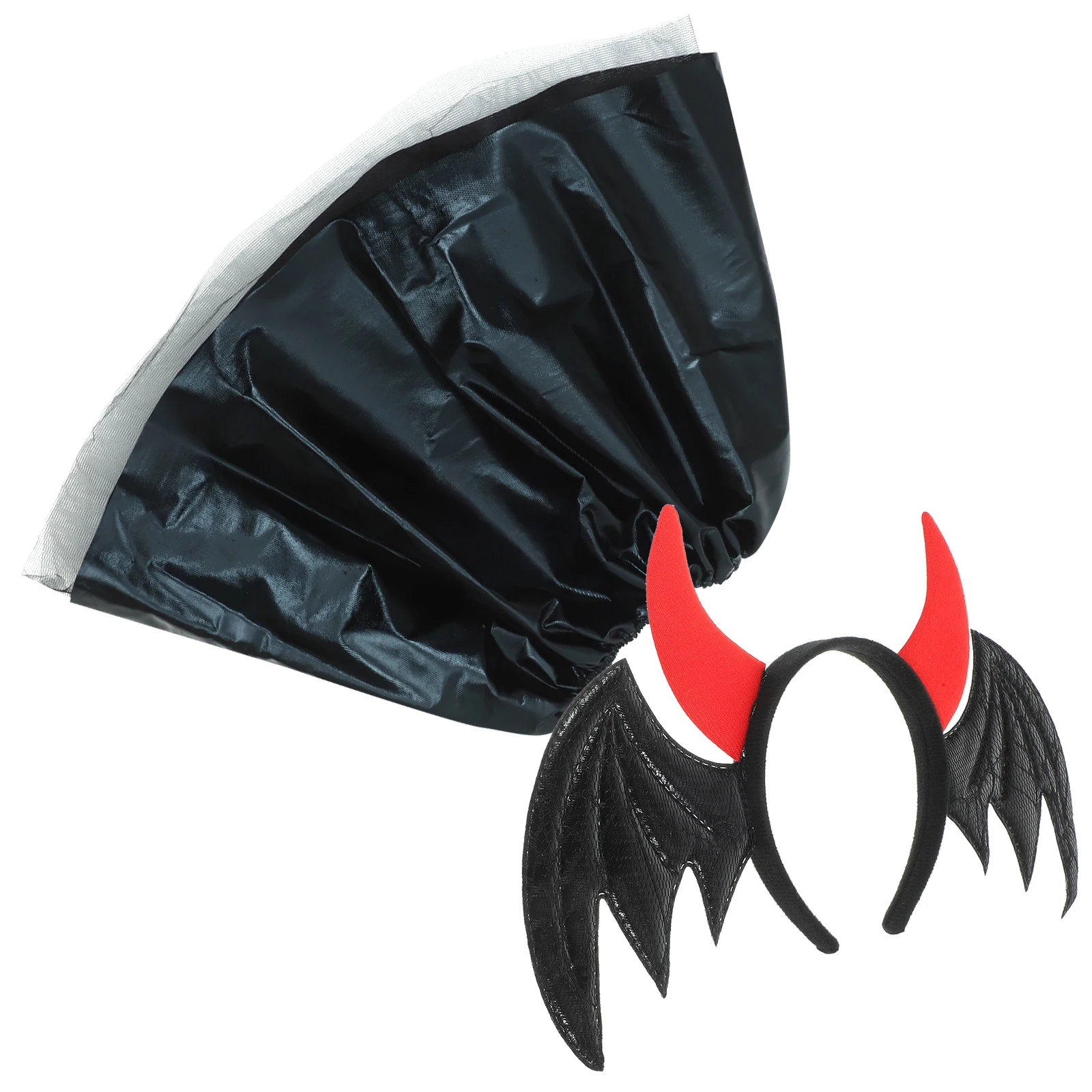 

1 Set Halloween Bat Wing Headband Skirt Costume Set Party Decor Cosplay Outfit Photo Props Halloween Party Accessories