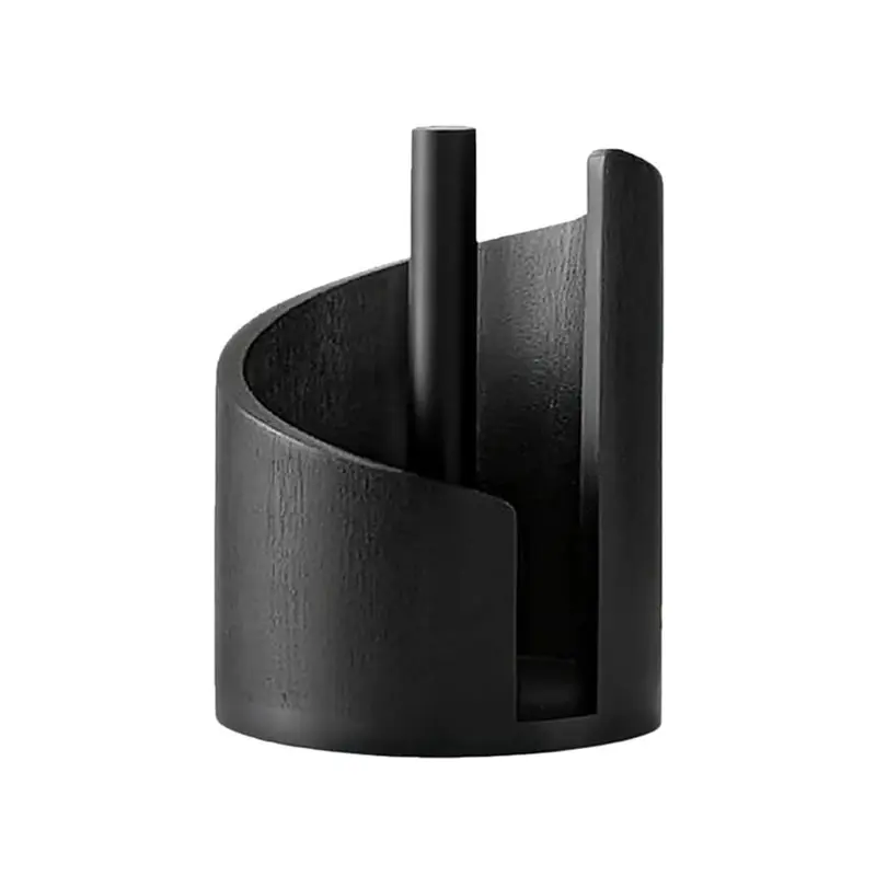 

ABKY-Mountain Paper Towel Holder Countertop With Round Base And Iron Holder Spiral Design Decorative Storage Box For Home A