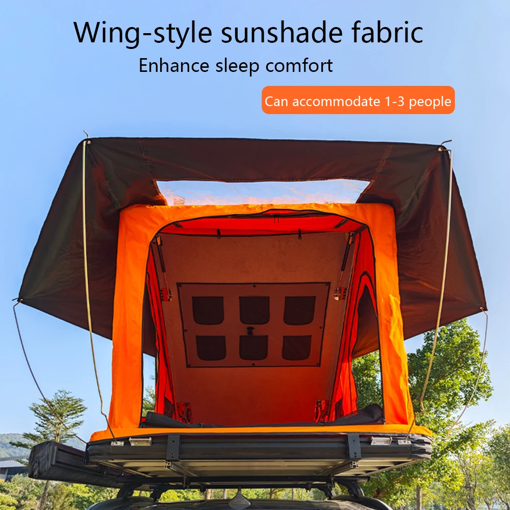 Outdoor Tents Hard Cover Roof Top Tent Factory Price Light Weight Rooftop Tent Aluminum Camping Car Roof Tent 4 People Hard 2
