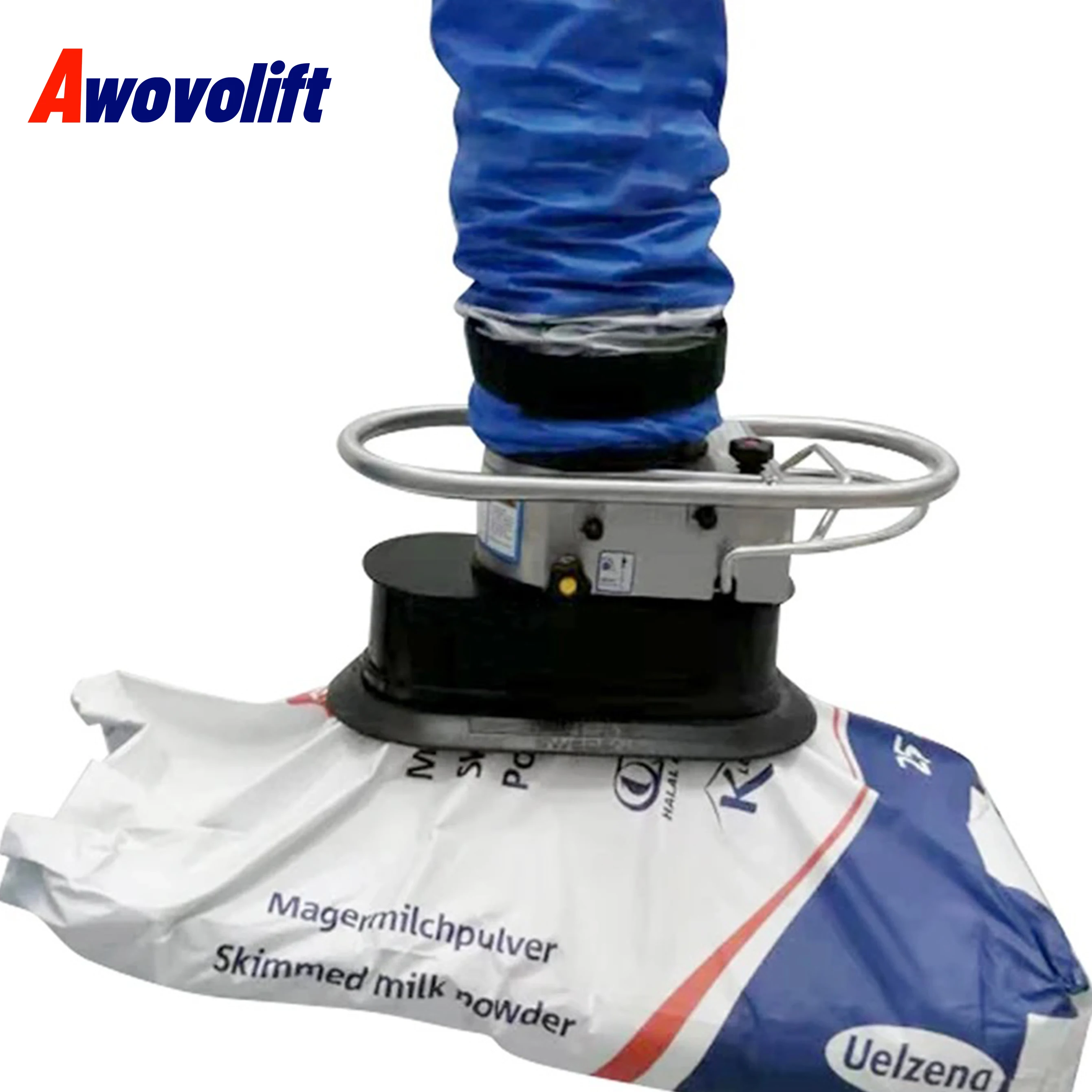 Awovolift CE product with arm and column loading and unloading Bag Bucket Vacuum Suction Cup Air Tube Vacuum Lifter