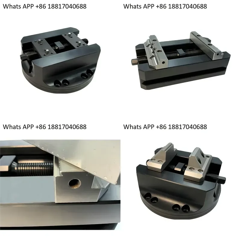 1PC for 4 or 5 Axis Round Bottom Vice Self Centering Zero Point Quick Change Fixture Tooling Machine Tool with Flat Mouth 1PC