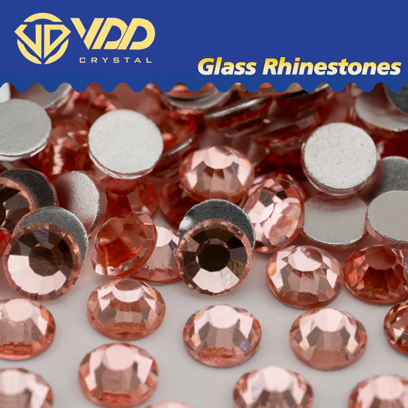 VDD 135 Salmon SS4-SS30 New Color Glass Rhinestones Crystal Flatback Glitter Strass Stones For DIY Crafts Nail Art Decorations