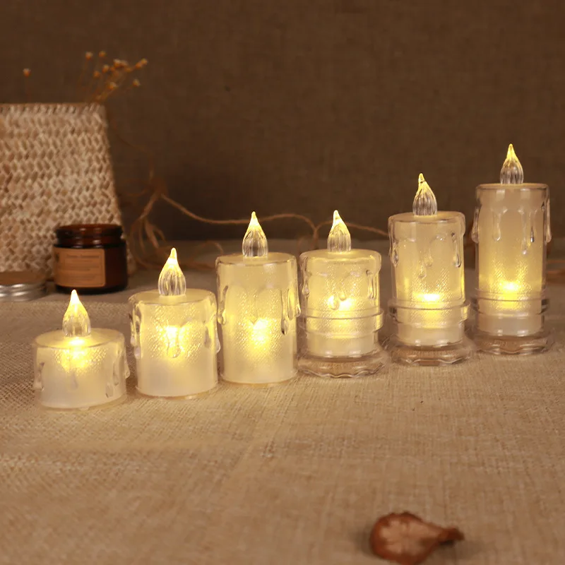 1pc Flameless Candles Battery Operated Fake Electric LED Votive Candles Small Wedding Candles For Table Centerpieces/Christmas