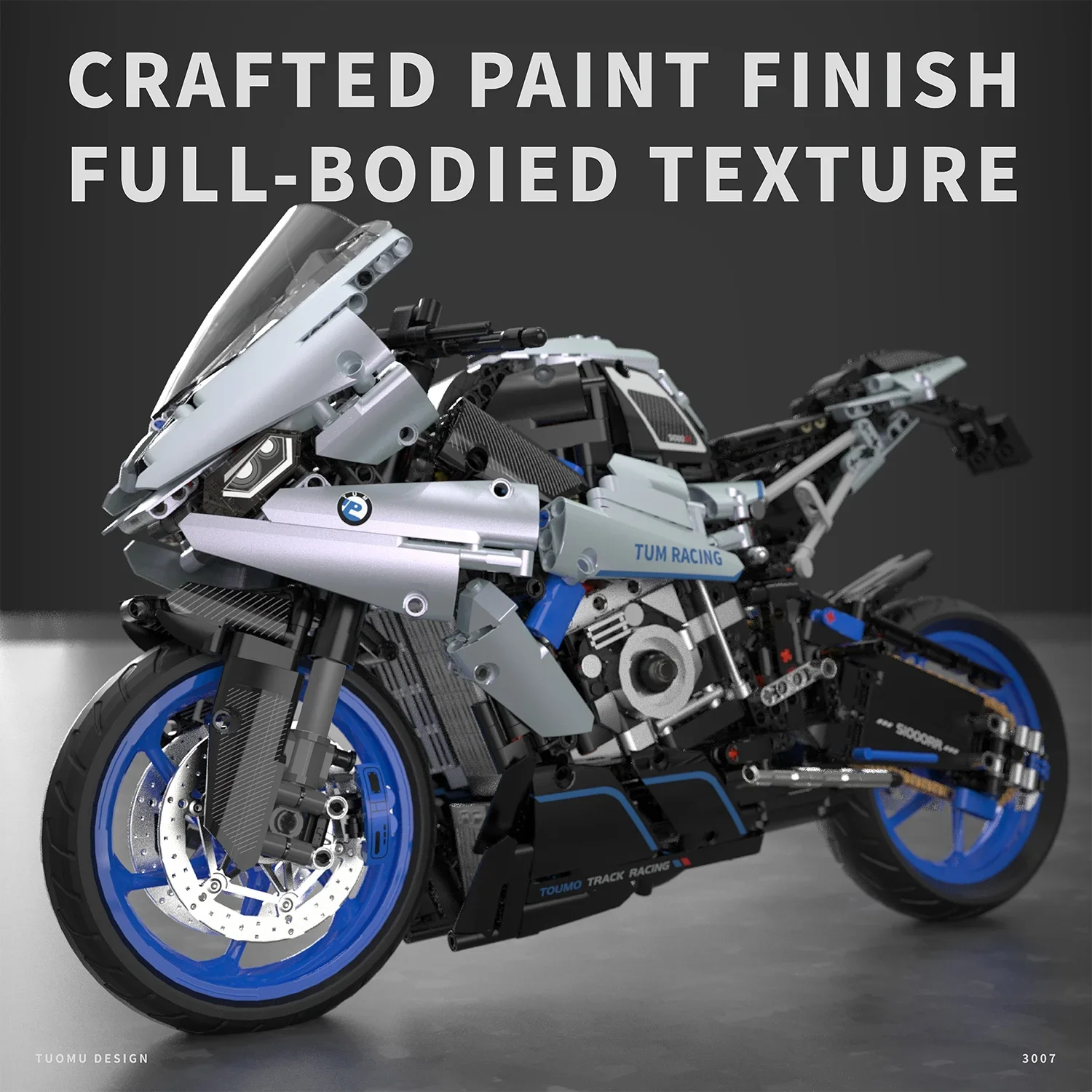 

Motorcycle Brick Building Set M1000RR Model Creative Technical MOC-Compatible Assembly Kit Adults Kids Holiday Gift