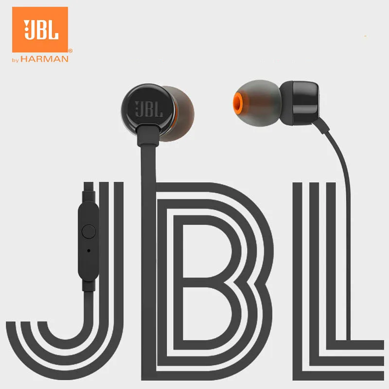 JBL TUNE 110 Authentic Authorization In-ear Wired Headphones Microphone Remote Control Heavy Bass Sound Quality 3.5mm Interface
