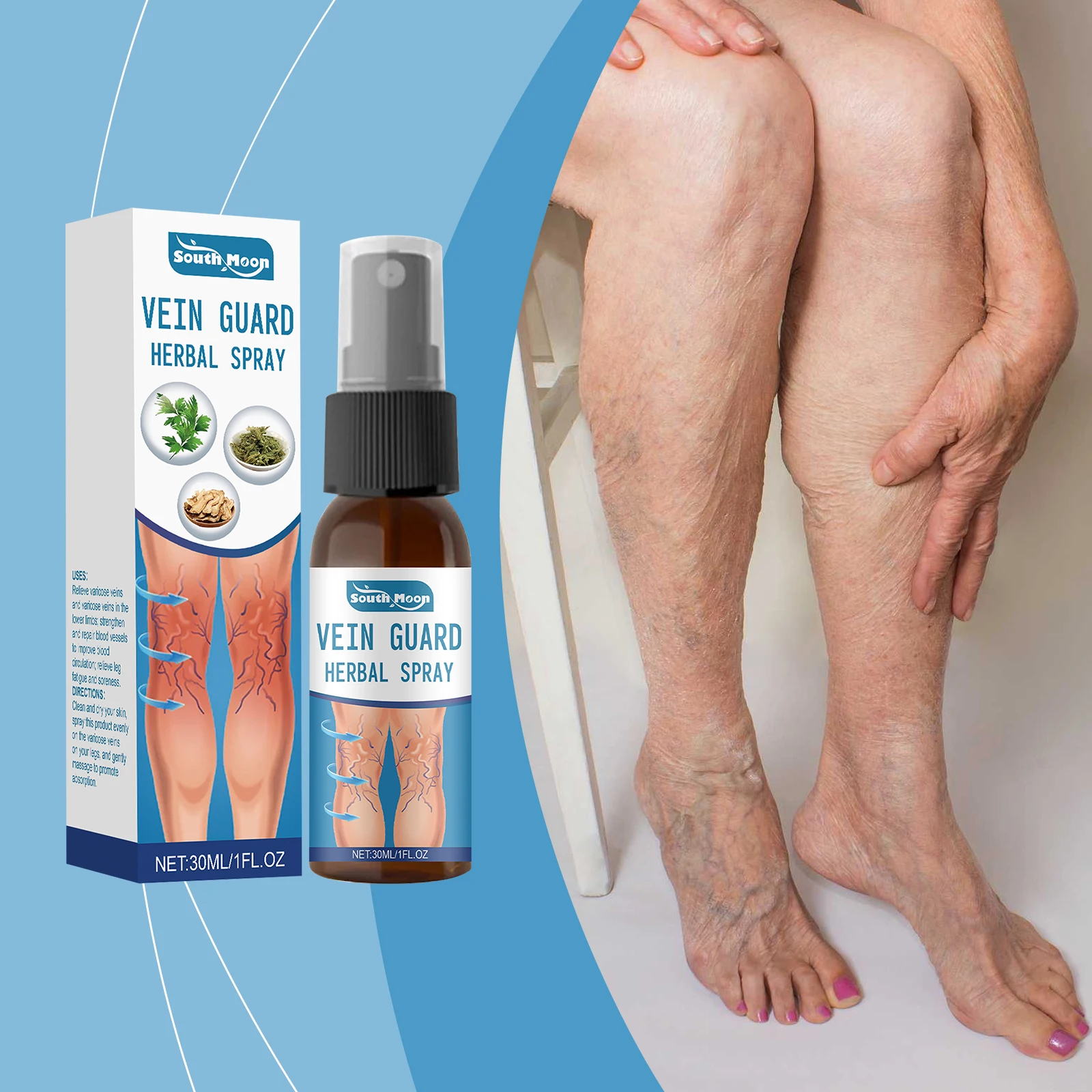 Herbal Body Care Spray, Gentle Soothing Body Massage Spray, Relieve Discomfort, Natural Herbal Spray for Daily Use