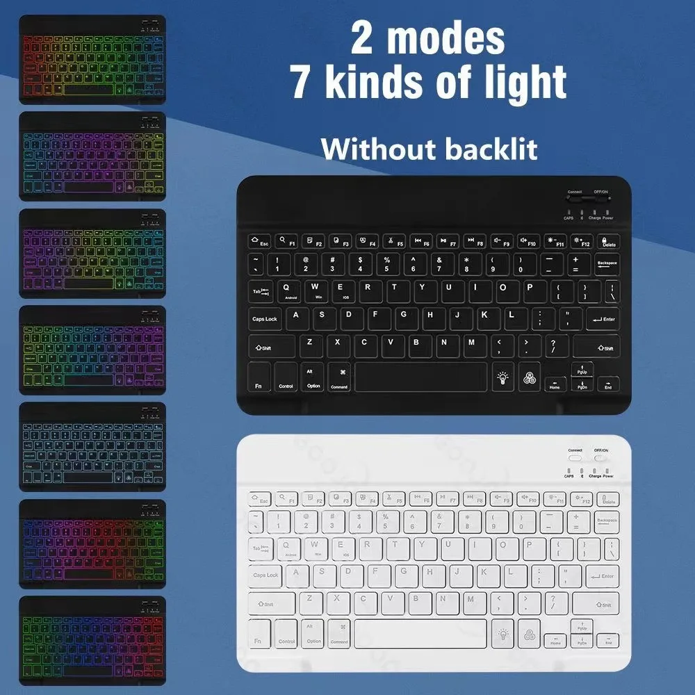 Imagem -04 - Magic Keyboard e Mouse para Ipad Air Rainbow Backlight Coreano Espanhol Árabe Ipad Air 11 2024