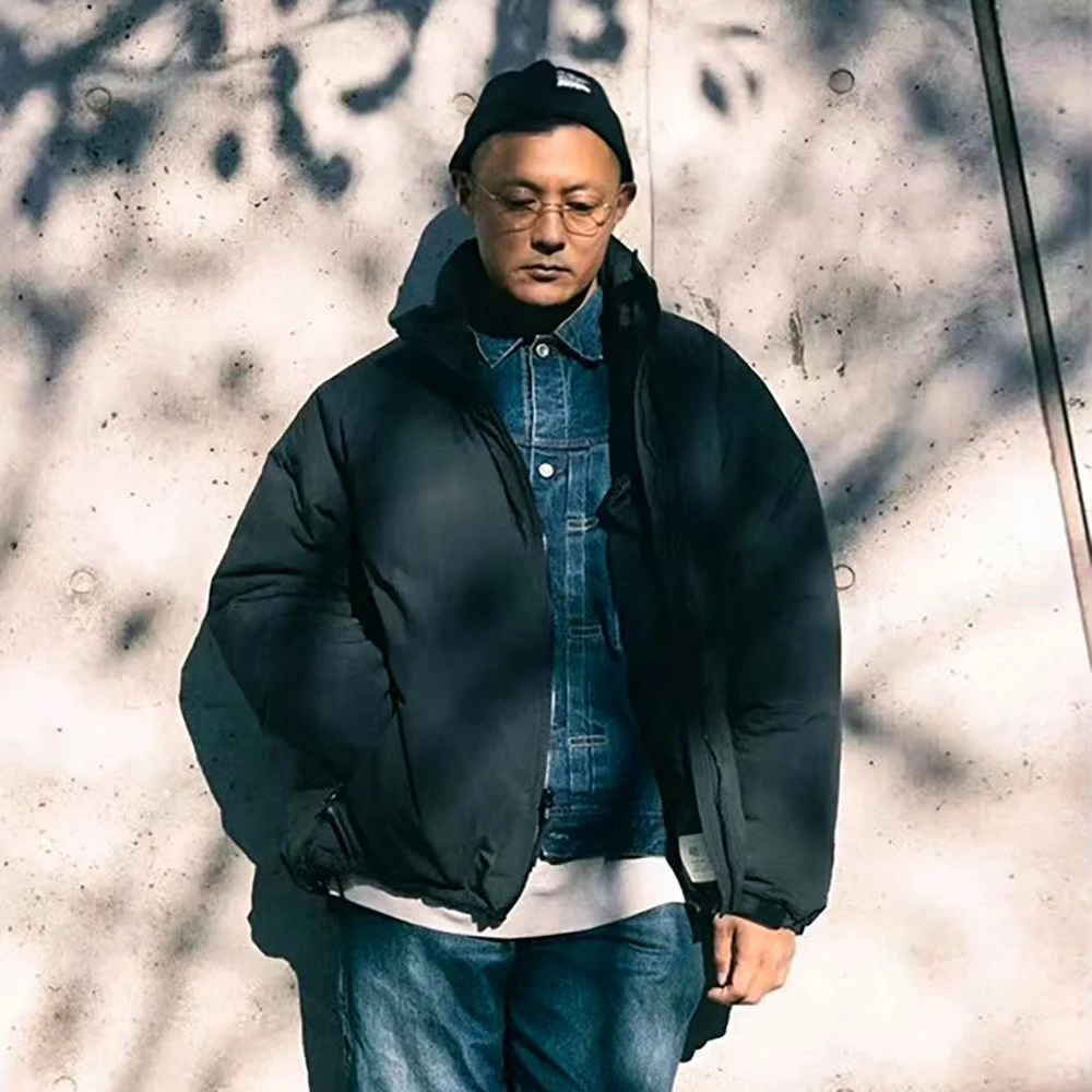 

X TORAICHI NIKKA Youth Jaet Coat Casual Loose Fit Cotton Long Sve Zipper Closure Hooded Coat for Men And Women