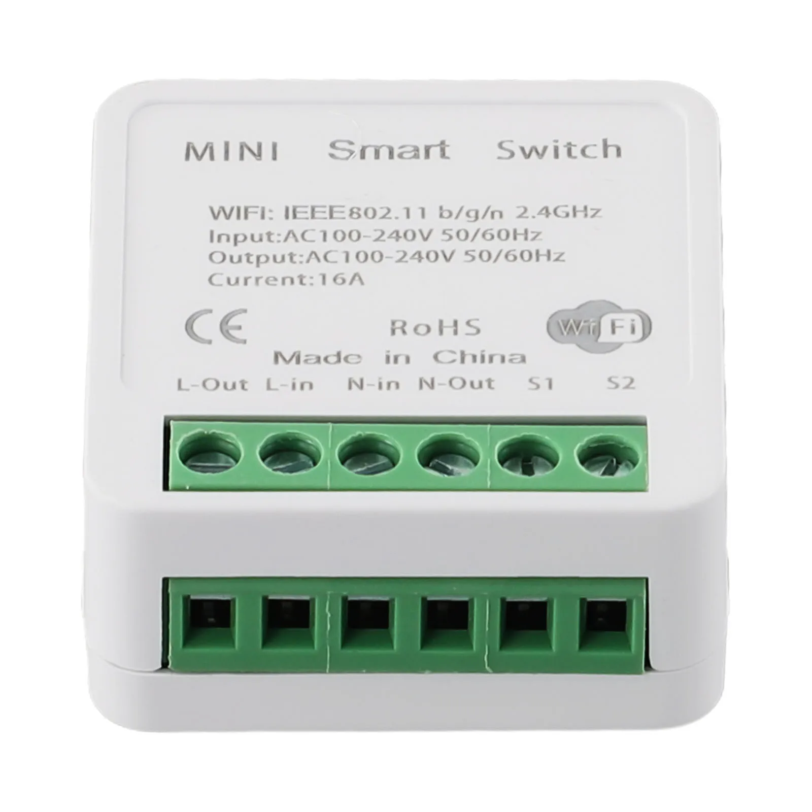 

Умный переключатель Wi-Fi, концентратор не требуется, 2-полосный, 16 А, функция таймера, простая в интеграция, источники питания переменного/постоянного тока, управление Smart Life/Tuya