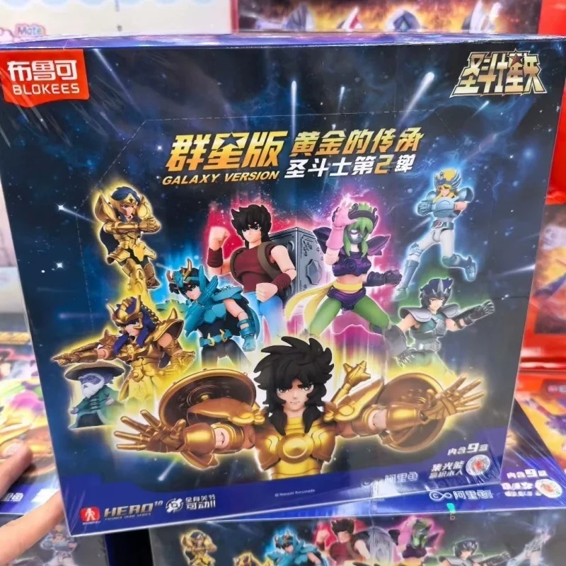 

Новые фигурки героев Blokees Saint Seiya Galaxy Version 2, Camus Hoyoga Dohko Milo Shiryu Pegasus Nachi, аниме-фигурки, подарок для фанатов