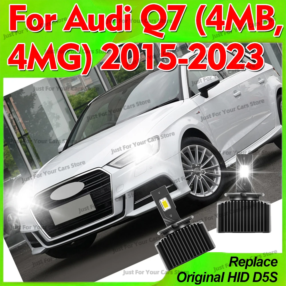 

2x D5S HID To LED Headlight Head Lamp 3570 CSP Bulbs 30000LM For Audi Q7 (4MB, 4MG) 2015 2016 2017 2018 2019 2020 2021 2022 2023