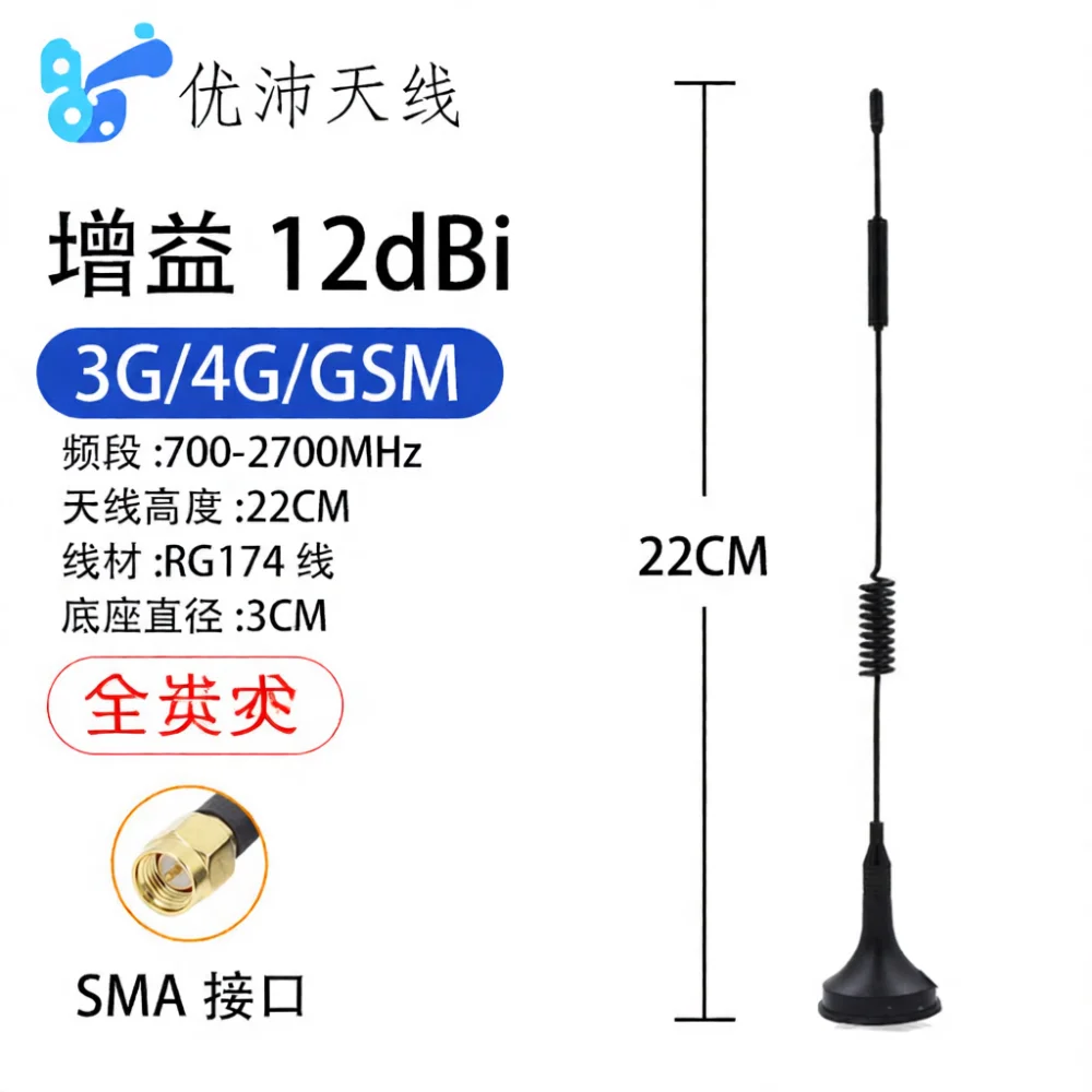 High Sensitivity 5G 4G GSM GPRS Antenna Magnetic Mount Extender Wireless Network Signal Booster Stable Reception For IoT Devices