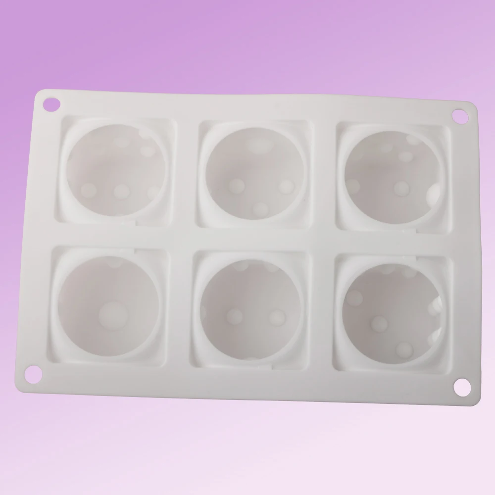 6-Cell Cube Mousse Cake Mould Dice Design Silicone Cake Mold Kitchen Baking Supplies Party Dessert Making Tools Pastry Bakeware