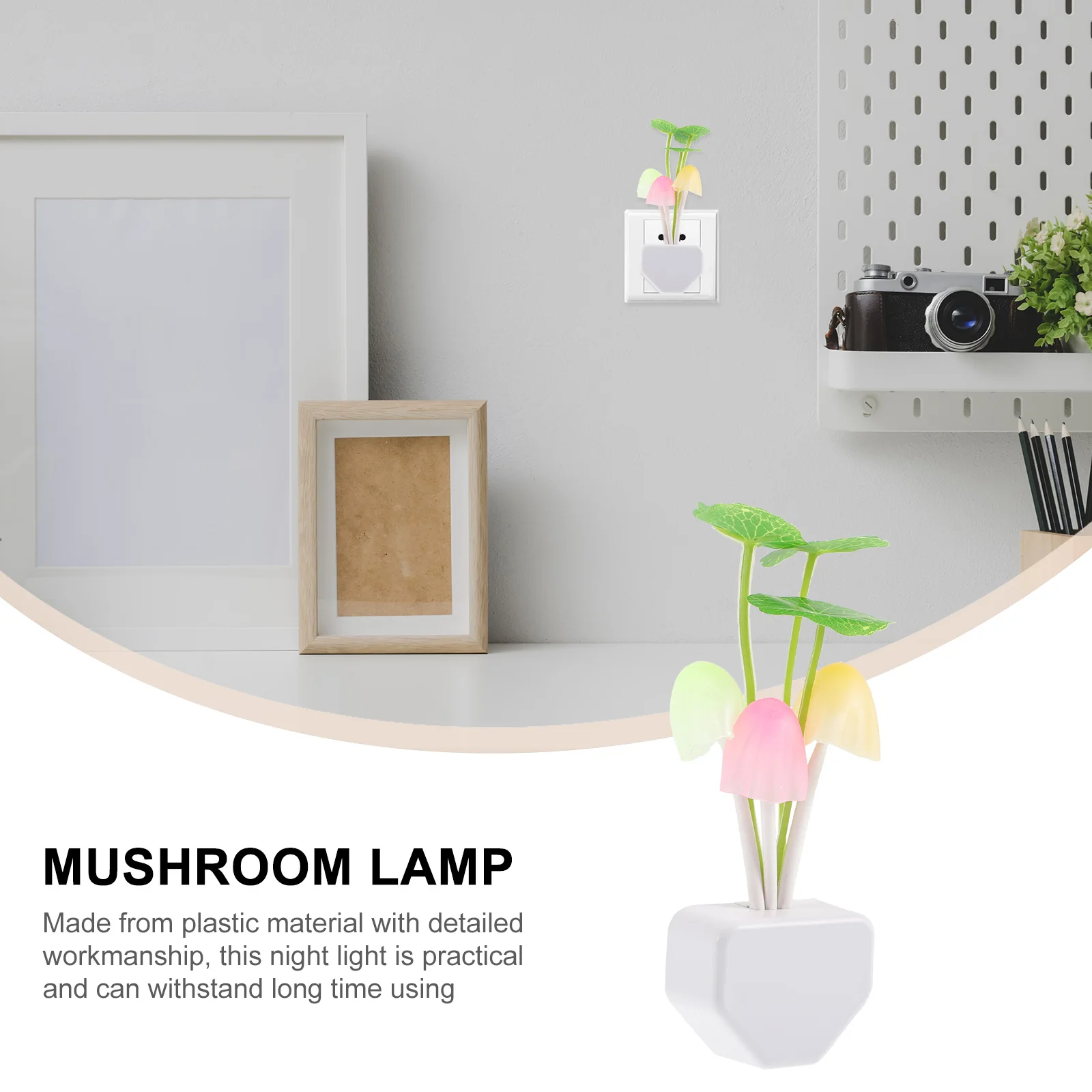 

3Pcs Adorable Mushroom Night Light Plug In LED Soothing Bedroom Lamps For Nursery