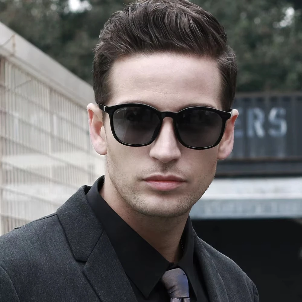 Hot selling：Vintage ROUND Sunglasses 2025  UV400 Lens Veithdia Sun Glasses for Men Polarized 7520 Logo
