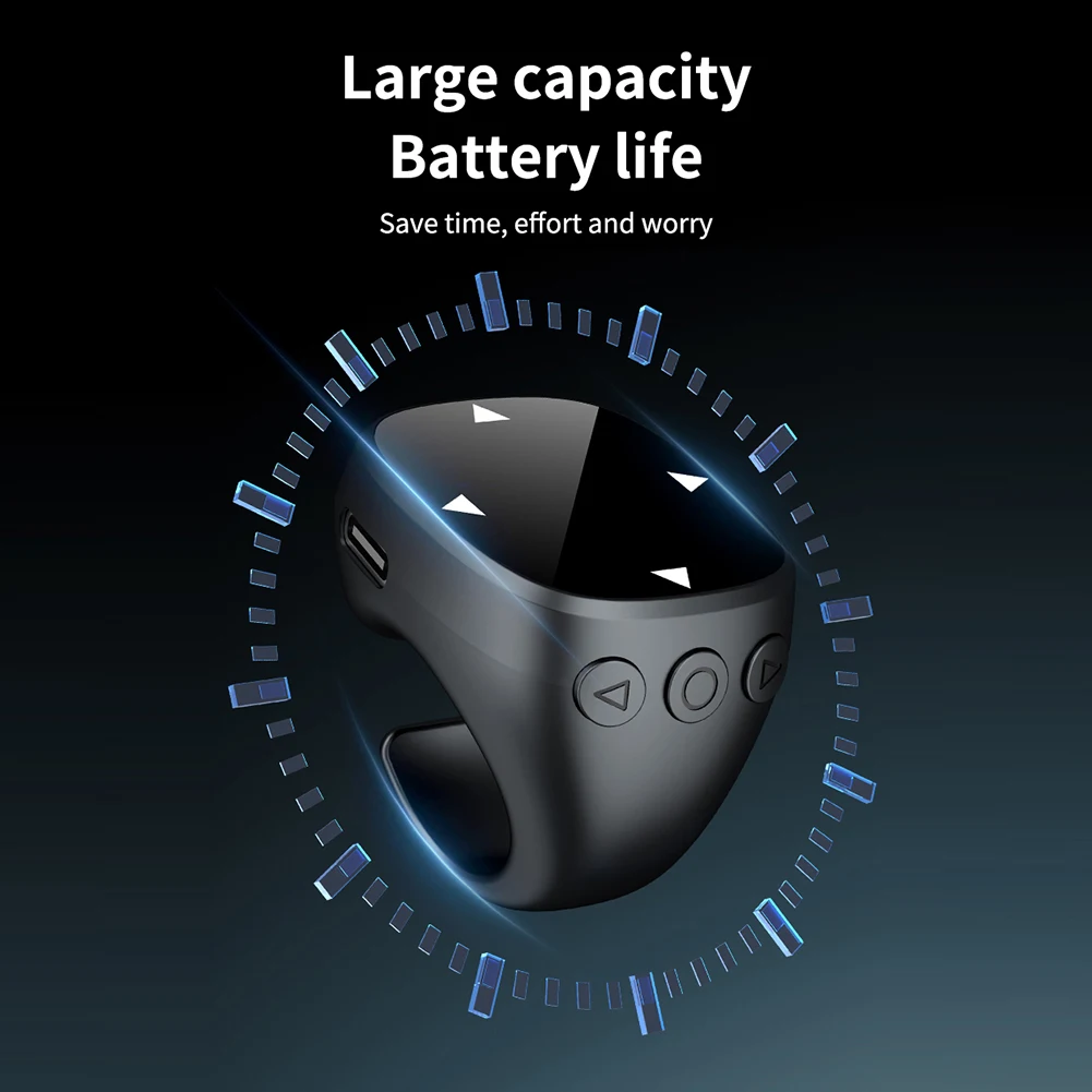 For  Scrolling Ring Bluetooth-Compatible 5.3 Fingertip Wireless Remote Control Mobile Phone Video Remote for iPhone Xiaomi