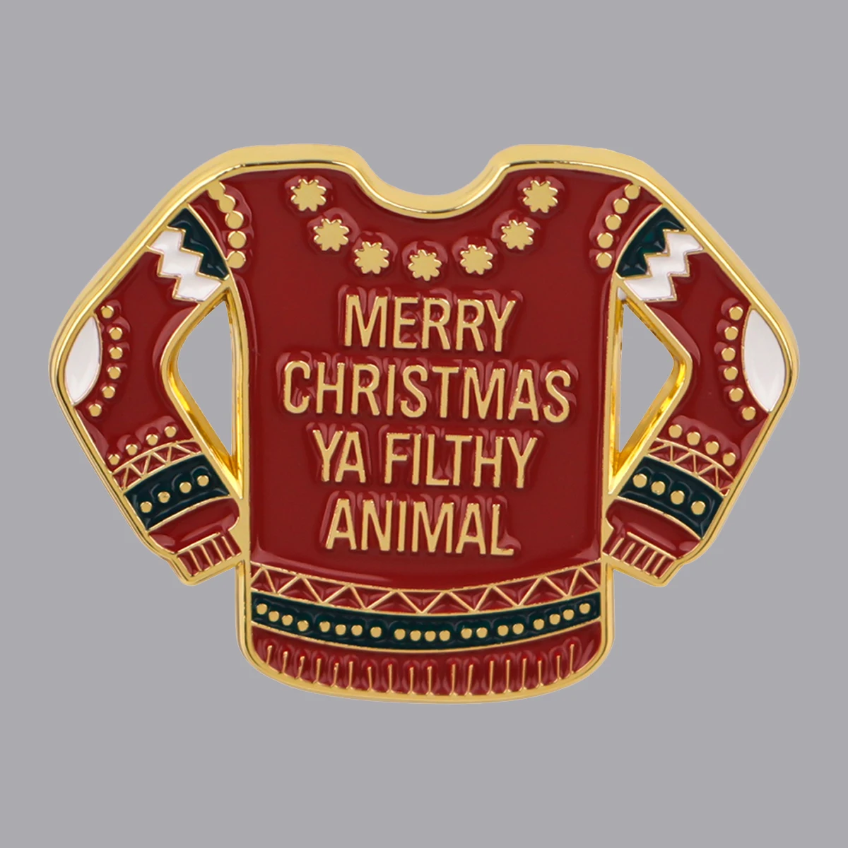 Christmas Sweater Enamel Pin Comedy Movie Brooch Pines Lapel Pins Badge on Backpack Clothing Accessories Fashion Jewelry Gift