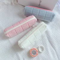 Kawaii Pencil Case Creative Pillow Bag Large Capacity Short fluff Bag for Girls School Supplies Stationery Box Cosmetic Bag 2