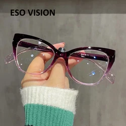 Eso Vision Big Prescription Reading Glasses Anti Blue Lens Light Woman Man Fashion Female Myopia eyeglasses Frame 2.0 4.0  6.0