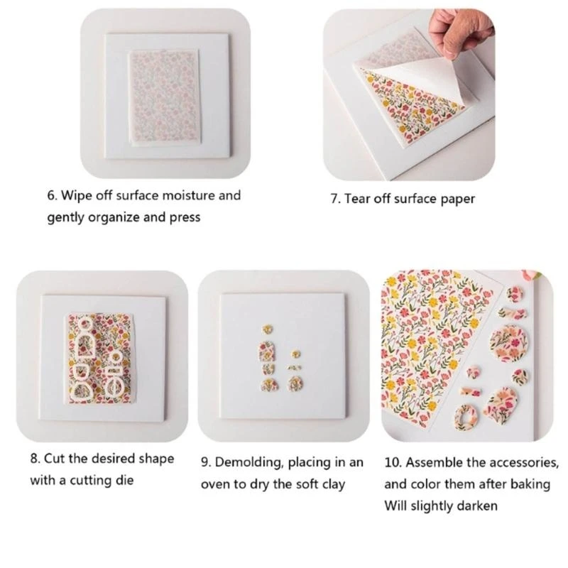

Water Soluble Transfer Sheets, Flower Transfer Paper Floral Water Transfer Paper