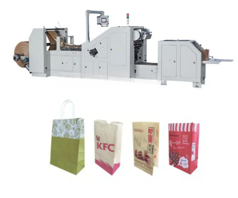 Fully automatic Roll Feeding square bottom khaki paper bag machine