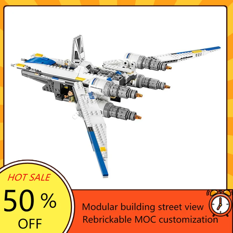 659PCS Rebel U-Wing Fighte Space War Military MOC SpaceShip Battle Model Custom Puzzles Architecture DIY Education Model ToyGift