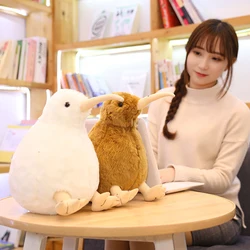 Cute Simulated Kiwi Bird Plush Toys Soft Stuffed New Zealand Animal Pillow Kawaii Peluche Dolls Girls Birthday Gifts Room Deco