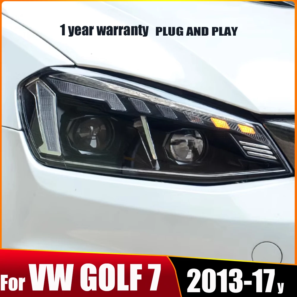 1 Pair of Car Styling Car Headlight Assembly For VW GOLF 7 2013-2017 LED Head Lamp Car Tuning Light Parts Plug And Play