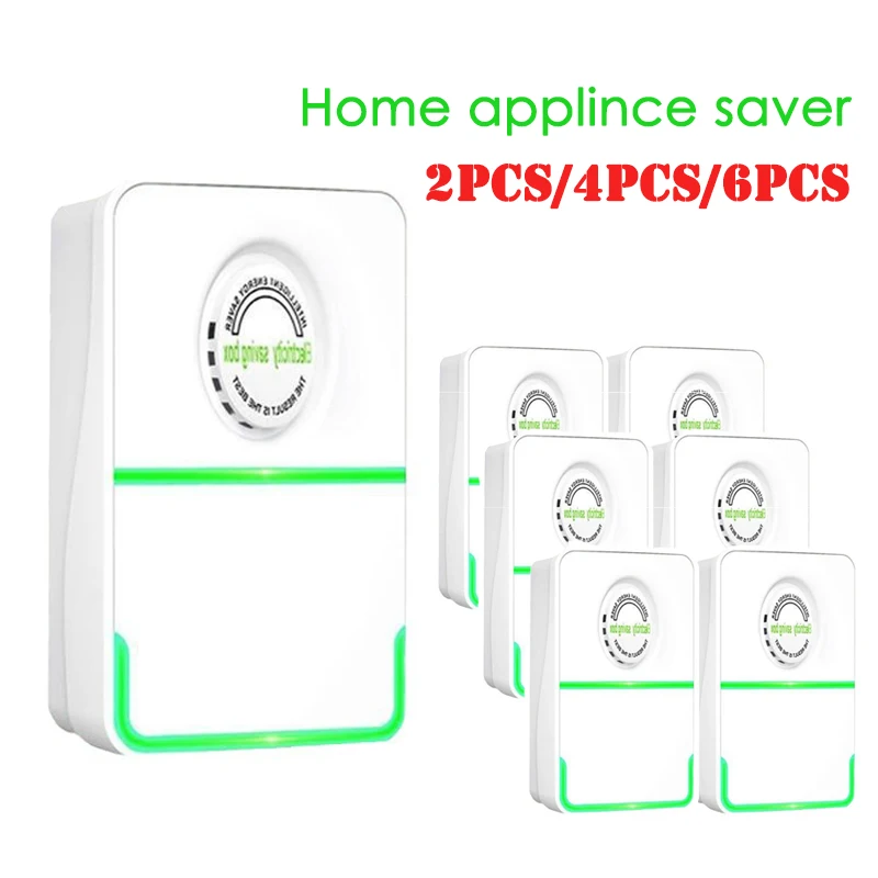 6PCS Power Saver Smart Energy Saving Box Household Voltage Stabilizer Power Factor Saver Electric Reducer Electricity Saver