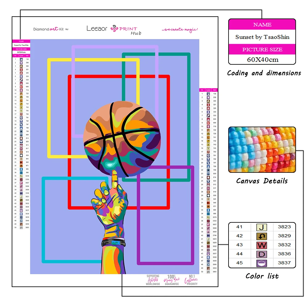 Creative Diamond Painting Basketball And Hand Pop Ar Full Diamond Mosaic Embroidery Cross Stitch Kits Home Decor Gift For Kids