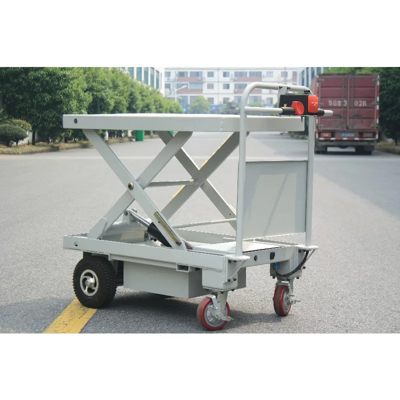 【Best-selling】400kg Electric Power Cart With Electric Lift ELT400-109 Four Wheels Plastic Shopping Foldable Hand Truck Cart Plat