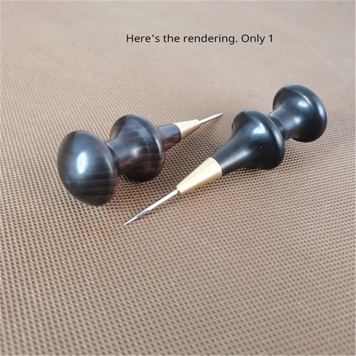 Wooden Handle Awl DIY Leather Punch Tool Round Hole Stitching Leather Craft Sewing Awl Handmade Punch Tools