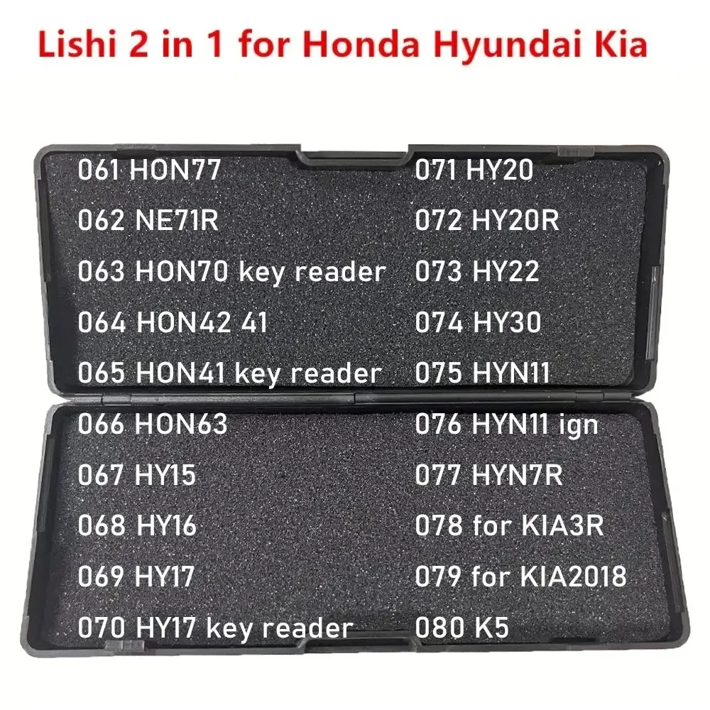 061-080 Lishi 2 in 1 2in1 HON77 NE71R HON70 HON41 HON63 HY15 HY16 HY17 HY20 HY20R HY30 HYN11 HYN7R K5 for Hyundai KIA3R Kia2018