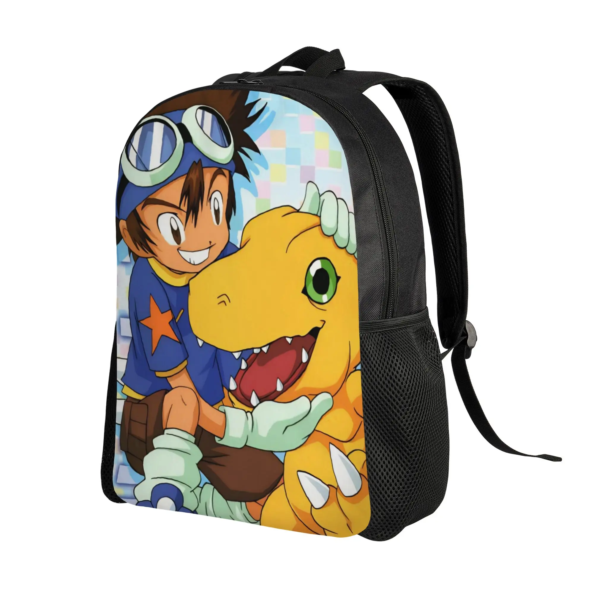 Agumon Digimons Cartoon Backpack for Men Women Cool Student Work Daypack  Laptop Computer Canvas Bags Sports