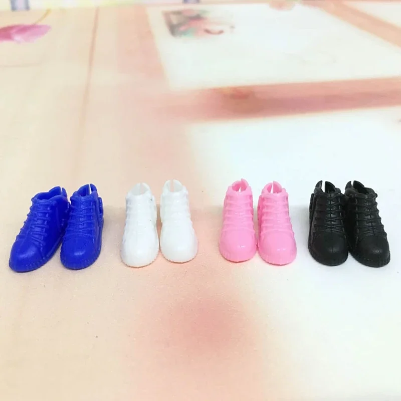 4 Pairs 1/6 Doll's Shoes for 30cm Bjd Doll Flat Football Style Casual Shoes Dress Up Girl Toys Play House Dolls Accessories
