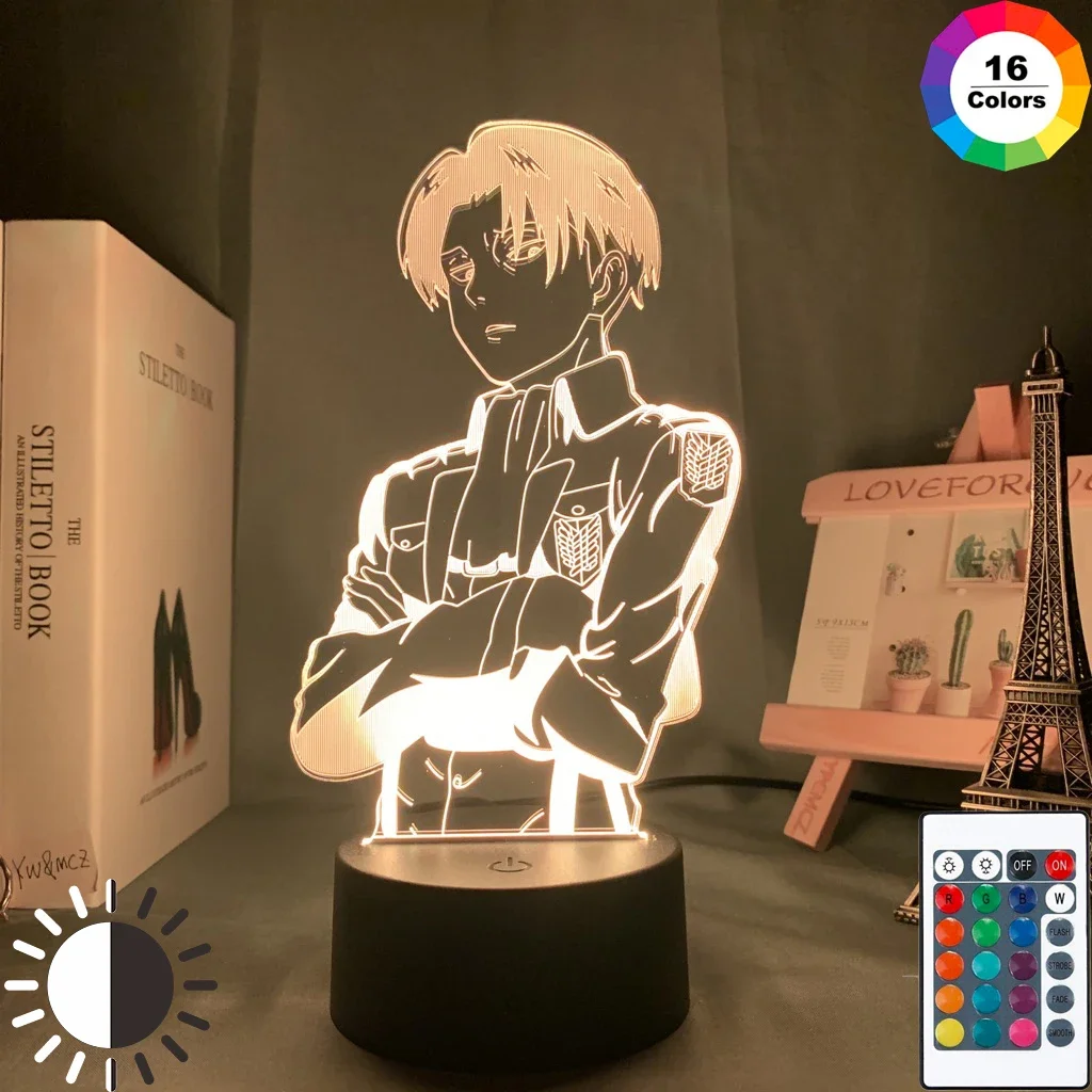 Acrylic Table Lamp Anime Attack on Titan for Home Room Decor Light Cool Kid Child Gift Manga AOT Night Light Attack on titan