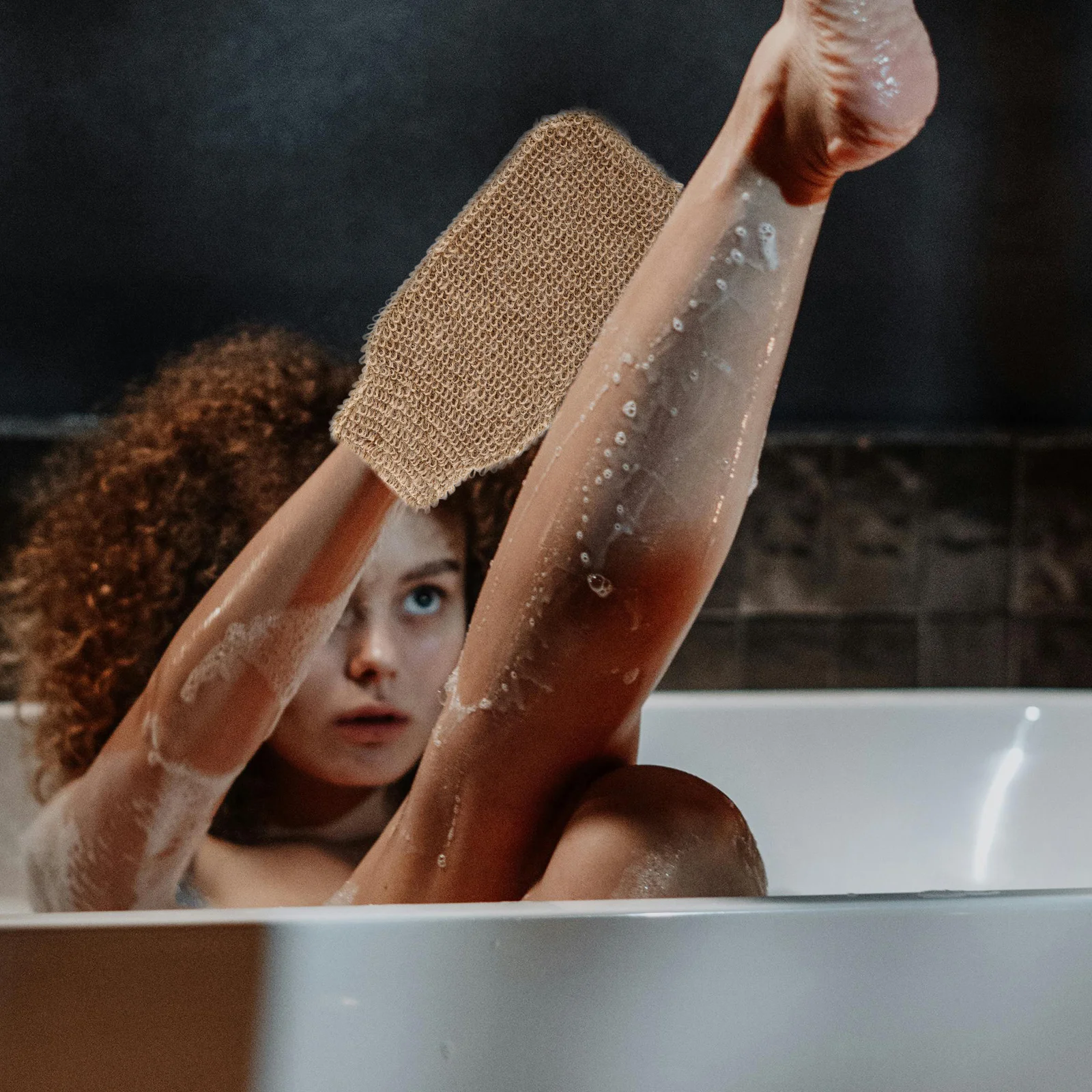 

Jute Exfoliating Gloves For Body Scrubbing Shower Bath Mitt Loofah Washing Glove Exfoliator Bathing Tools