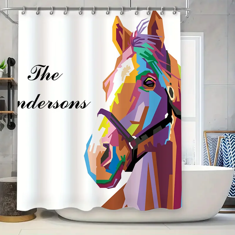 

Розово-серая занавеска для душа, современная полосатая ткань, водонепроницаемый декор для ванной комнаты, длина настраиваемой длины (180 см/70 дюймов)