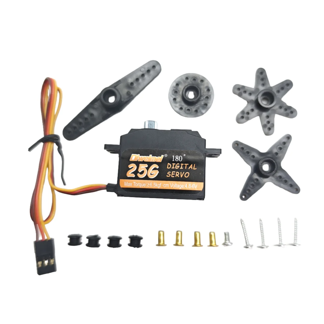 Dlweimei-25g الرقمية ميتال جير سيرفو عزم دوران عالي 4.8 فولت-6.0 فولت 5 كجم-6.5 كجم لطائرة RC سيارة قارب روبوت هليكوبتر