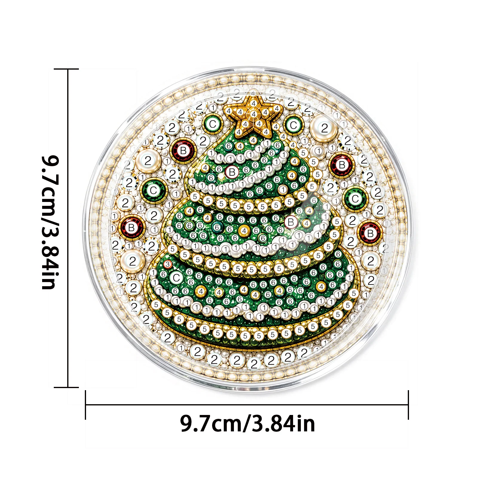 4PCS Pearl Diamond Painting Coasters Kits,Christmas Theme Pearl Art Coasters with Acrylic Covers,Christmas Art Craft Decor Gift