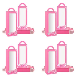 12PCS Pink Doll Party Favor Boxes Doll Props Hot Pink Gift Box Goodie Bag Candy Treat Boxes Pink Birthday Bachelorette Party