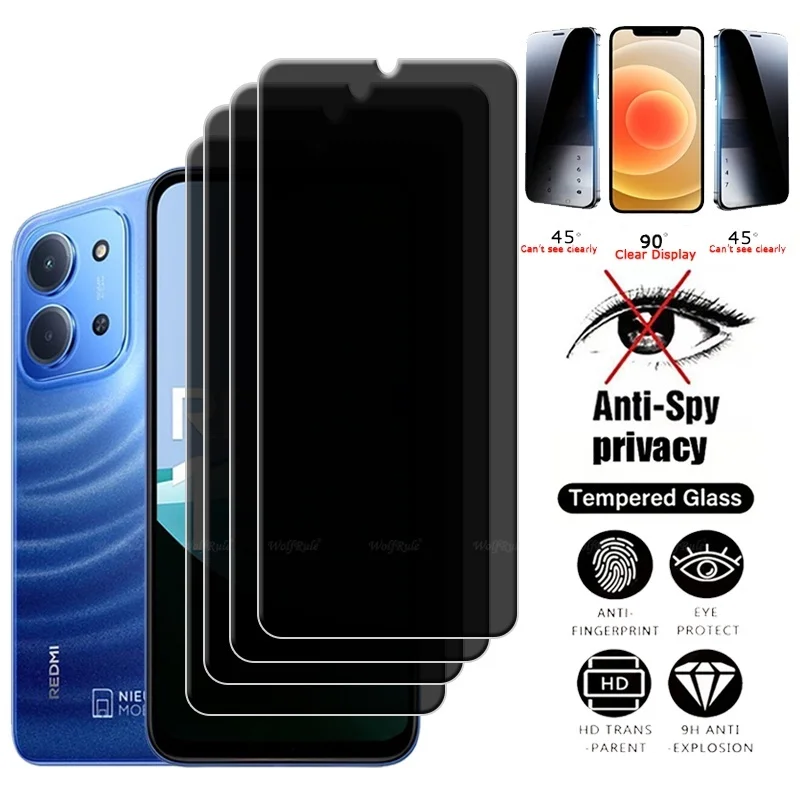 1/2/3/4PcsForRedmi15CGlassXiaomiRedmi15CTemperedGlassPhoneProtectivePrivacyAnti-SpyGlueScreenProtectorRedmi15C-AliExpress