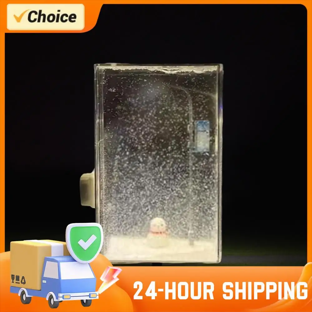 Scena di neve fai-da-te Luce notturna stradale Lampada nevicata Confezione di materiali per luce notturna con fiocco di neve fatto a mano Regalo creativo di Natale Capodanno